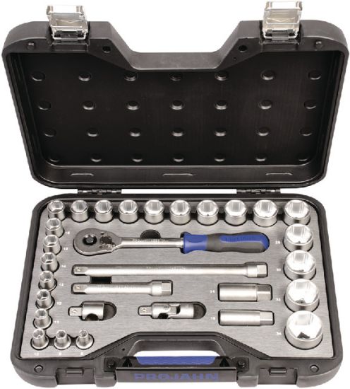 KLJUČI NASADNI ŠESTKOTNI 1/2" 8-34mm v 30-delni gar. PROJAHN