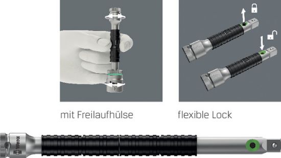 PODALJŠEK ZYKLOP LA 8796 S FLEKSIBILNIM ZAKLEPOM, L=75mm 1/4 WERA