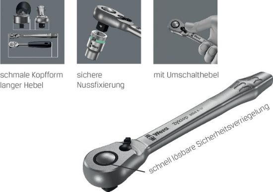 Umschaltknarre 1/4' Zyklop Metal  - WERA -