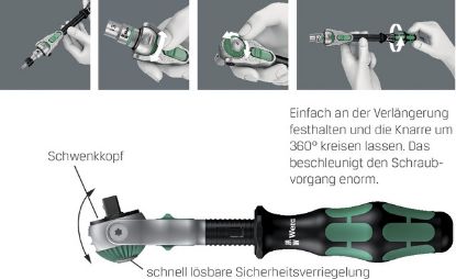 Slika RAGLJA 1/4" z nagibno glavo WERA