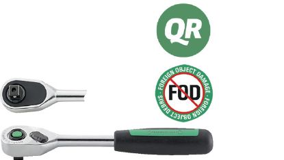 Slika Feinzahn-Umschaltknarre 3/8' 80 Zähne, QuickRelease 435QRN