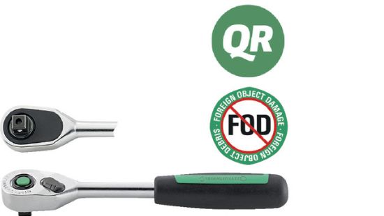 Feinzahn-Umschaltknarre 3/8' 80 Zähne, QuickRelease 435QRN