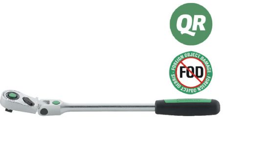 Feinzahn-Gelenkknarre 3/8' 80 Zähne, QuickRelease 452QR