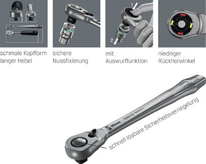 Slika Umschaltknarre 3/8' Zyklop Metal  - WERA -