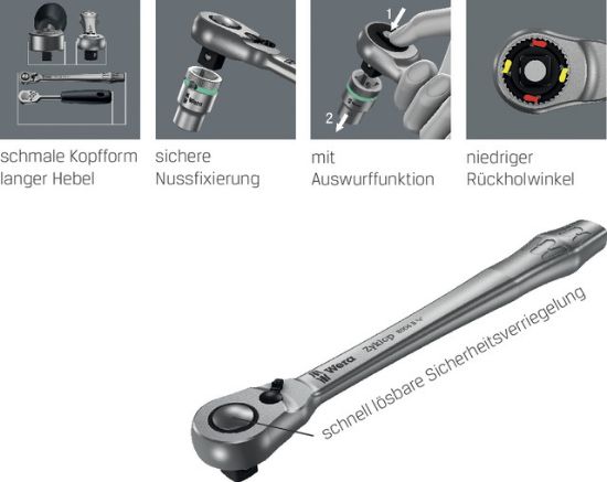 Umschaltknarre 3/8' Zyklop Metal  - WERA -