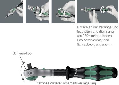 Slika Umschaltknarre 3/8' Zyklop Speed  - WERA -