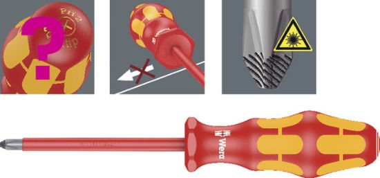 Kreuzschlitz-Schraubendreher VDE-isoliert  - Wera -