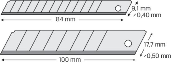 Abbrechklingen 9 mm 10 Stück  - LUTZ-BLADES -