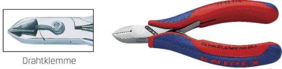 KNIPEX-Elektronik-Seiten- schneider mit Wate, Haltedraht