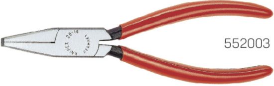 KLEŠČE PLOŠČATE s kratkimi čeljustmi 125mm (ročaji prevlečeni s plastiko) KNIPEX