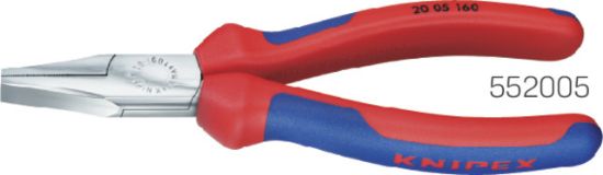 KNIPEX-Flachzange, kurze Backe verchromter Kopf