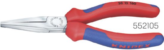 KNIPEX-Flachzange, lange Backe verchromter Kopf