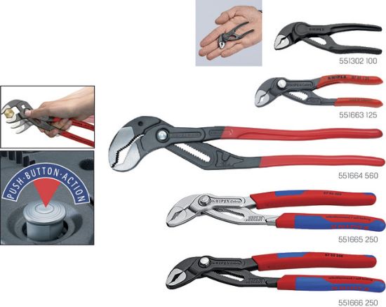 KLEŠČE VODOVODNE DIN8976 Cobra 300mm (dvokomponentni ročaj)