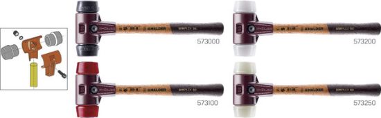 KLADIVO Z SUPERPLASTIČNIMA NASTAVKOMA (bela) D30mm - SIMPLEX