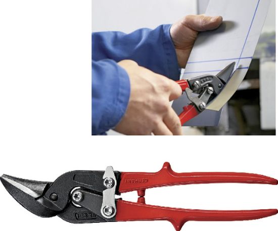 Ideal-Blechschere, linksschn. robust, mit Mikroverzahnung