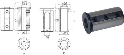 Slika PUŠA REDUCIRNA CILINDRIČNA 25x12x50mm (za VDI držala E1 in E2)