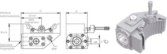 Schnellw.-Stahlhalter Gr. B ISO26623-1 aussen, PSK C 4 KW