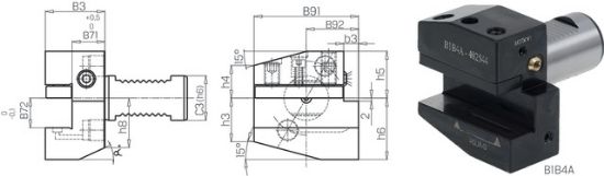 Werkzeughalter R-L,kurz,IK DIN69880B1B4-30x20x40 PREMUS