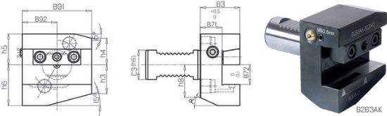 Werkzeughalter R-L,kurz,IK,KKS DIN69880B2B3-30x20x40 PREMUS