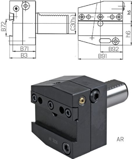 Werkzeughalter rechts verstell DIN69880 ARx20x26x44 PRETEC