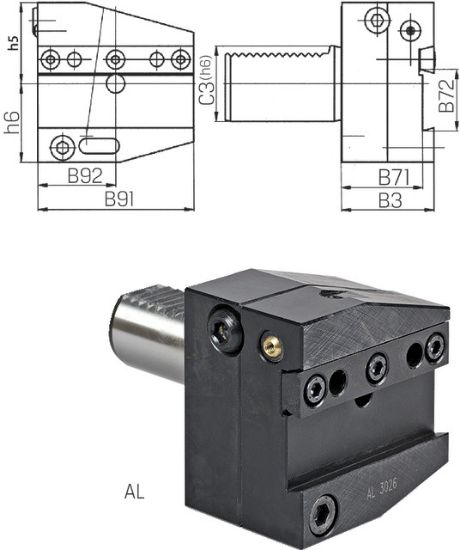 Werkzeughalter links verstell DIN69880 ALx20x26x44 PRETEC