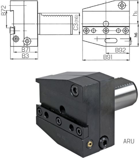Werkzeughalter rechts Überkopf DIN69880ARUx20x26x44 PRETEC