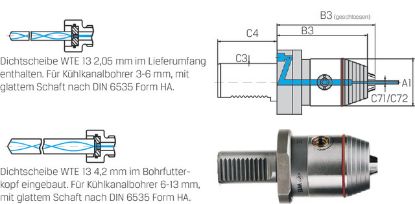 Slika Präzisions-Kurzbohrfutter IK DIN69880AD  0,3- 8,0 WTE