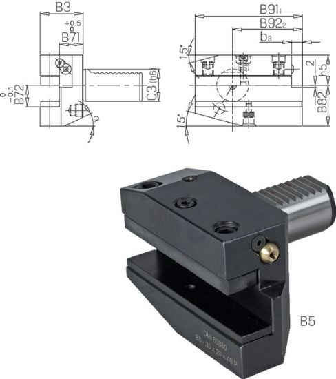 Werkzeughalter rechts lang DIN69880 B5-16x12x24 PRETEC