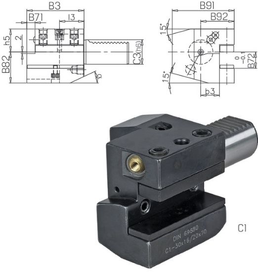 DRŽALO VDI DIN69880 obl.C1 16x12x44 - desno