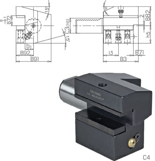 Werkzeughalter links DIN69880 C4-16x12x44 PRETEC