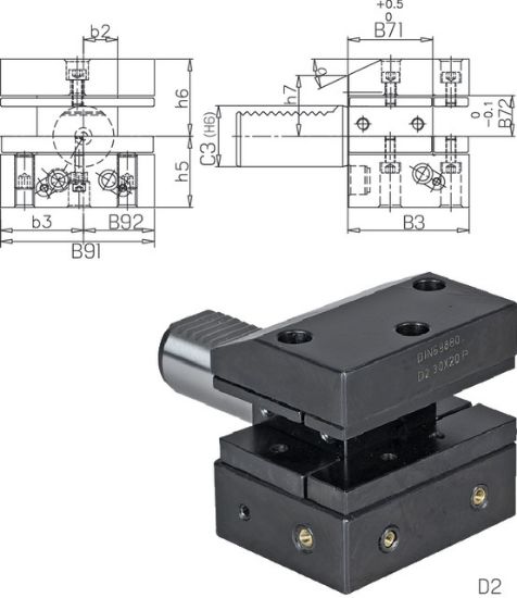 Werkzeughalter Mehrfachaufn. DIN69880 D2-25x16x48 PRETEC