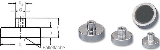 Flachgreifer mit Gewindebuchse