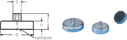 Slika MAGNET Z NAVOJNIM ČEPOM D32mm/M4