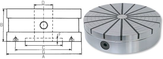Permanent-Magnet-Spannfutter Drm.: 130x 57 mm