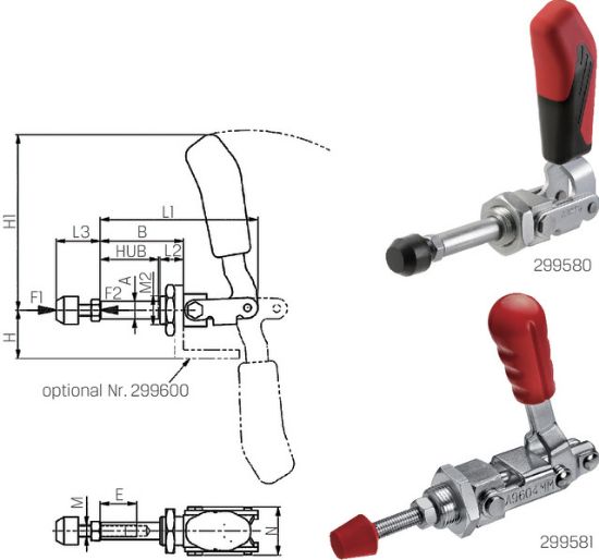 Schubstangenspanner, kurz Gr.2 ohn.Bodenplatte PRETEC