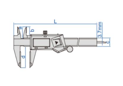 Slika Merilo kljunasto digitalno s čeljusti iz kabrida 1110