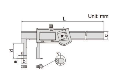 Slika Merilo pomično digitalno za notranje utore 1120