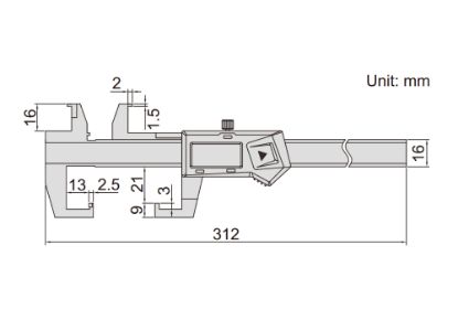 Slika DIGITAL INSIDE GROOVE CALIPER 10-200mm/0.39-8"