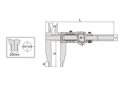Slika Merilo pomično digitalno s fino nastavitvijo 1136
