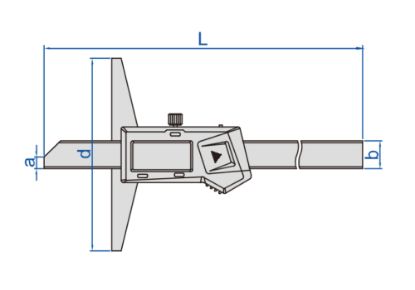 Slika Merilo pomično globinsko digitalno s podatkovnim izhodom 1141