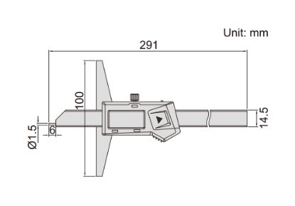 Slika MERILO GLOBINSKO DIGITALNO 200/0,01mm INSIZE