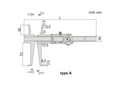 Slika Merilo pomično digitalno za notranje utore 1176