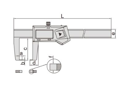 Slika Merilo pomično digitalno za merjenje utorov 1187