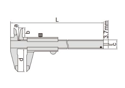 Slika Merilo pomično analogno DIN 862 1205