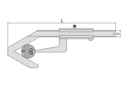 Slika Merilo kljunasto pomično V-oblike 1229