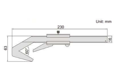 Slika MERILO POMIČNO ANALOGNO 3-TOČKOVNO DIN862 D4-40mm/0.05mm INSIZE