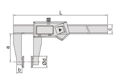 Slika Merilo pomično digitalno z diskastimi kljuni 1533