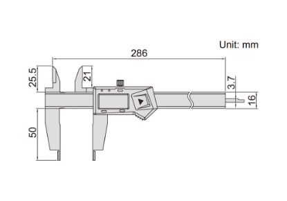 Slika MERILO POMIČNO-DIGITALNO ZA MERJENJE ZOBNIKOV 0-200MM INSIZE