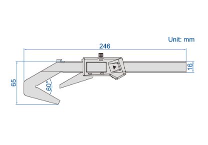 Slika DIGITAL V SHAPE CALIPER ?4-40mm/0.16-1.58"