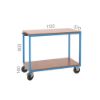 VOZIČEK DELOVNI, 2 odlagalni površini, 300kg nosilnosti, 1120x570x800mm